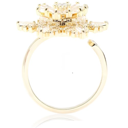 Nhẫn Hợp Kim Nữ Đính Đá AvaJi AVJ.R000627.00 Màu Vàng