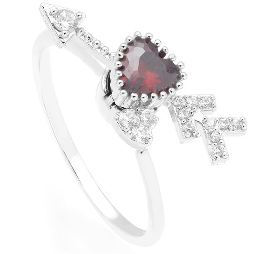 Nhẫn Hợp Kim Nữ Đính Đá AvaJi AVJ.R000659.00 Màu Bạc