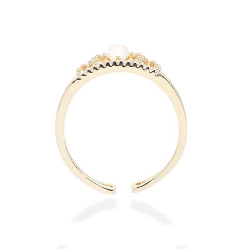 Nhẫn Hợp Kim Nữ Đính Đá AvaJi AVJ.R000672.00 Màu Vàng