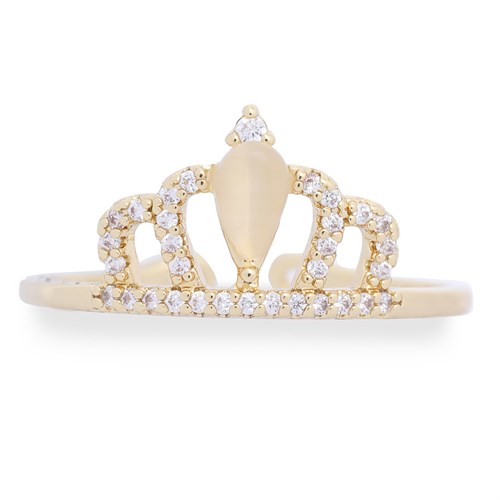 Nhẫn Hợp Kim Nữ Đính Đá AvaJi AVJ.R000672.00 Màu Vàng