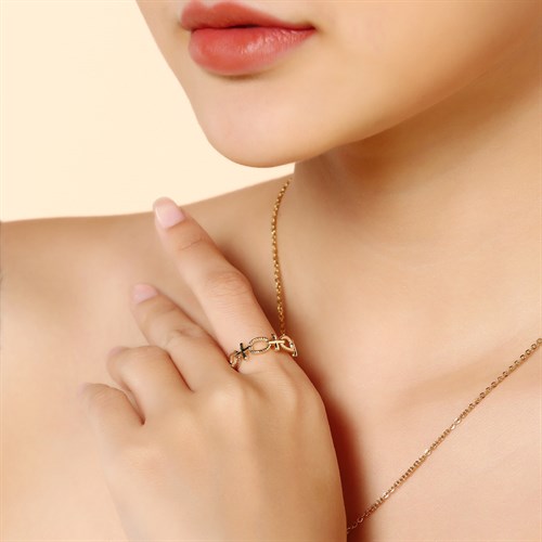 Nhẫn Hợp Kim Nữ AvaJi AVJ.R000673.00 Màu Vàng