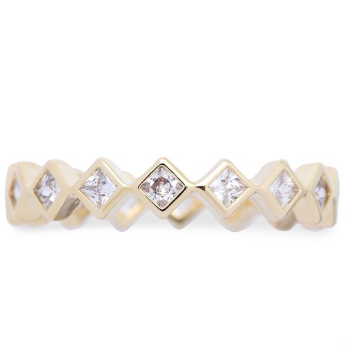 Nhẫn Hợp Kim Nữ Đính Đá AvaJi AVJ.R000702.00 Màu Vàng