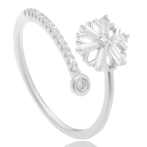 Nhẫn Hợp Kim Đính Đá Nữ AvaJi AVJ.R000730.00 Màu Bạc