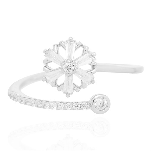 Nhẫn Hợp Kim Đính Đá Nữ AvaJi AVJ.R000730.00 Màu Bạc