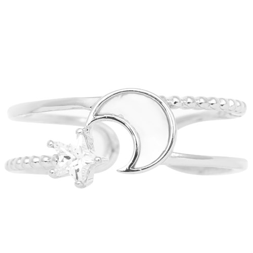Nhẫn Hợp Kim Đính Đá Nữ AvaJi AVJ.R000734.00 Màu Bạc