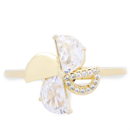 Nhẫn Hợp Kim Đính Đá Nữ AvaJi AVJ.R000766.00 Màu Vàng