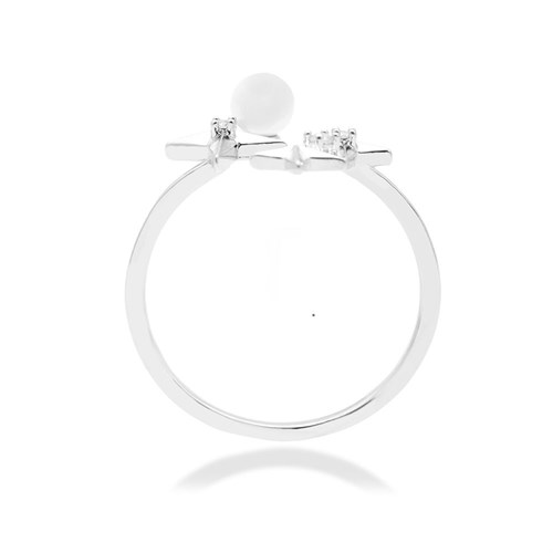 Nhẫn Hợp Kim Nữ Đính Đá AvaJi AVJ.R000778.00 Màu Bạc