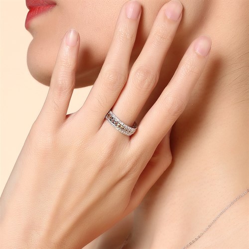 Nhẫn Hợp Kim Đính Đá Nữ AvaJi AVJ.R000791.00 Màu Bạc