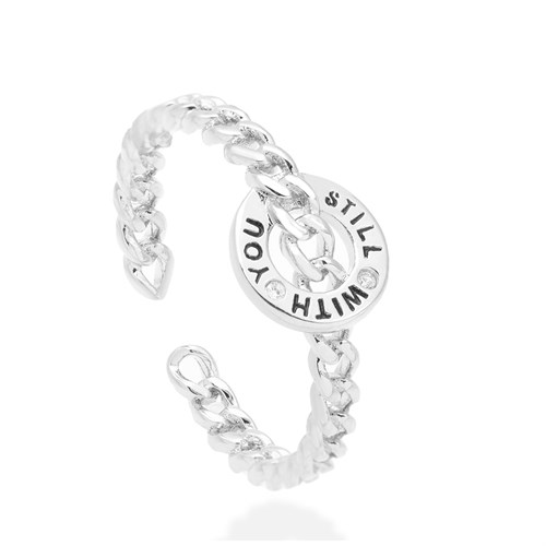 Nhẫn Hợp Kim Đính Đá Nữ AvaJi AVJ.R000799.00 Màu Bạc