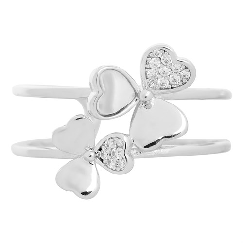 Nhẫn Hợp Kim Đính Đá Nữ AvaJi AVJ.R000811.00 Màu Bạc