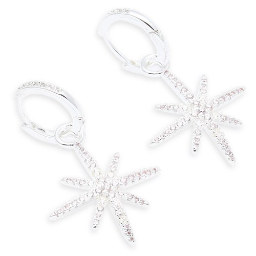 Bông Tai Hợp Kim Nữ AvaJi Đính Đá AVJ.E000023.00 Màu Bạc