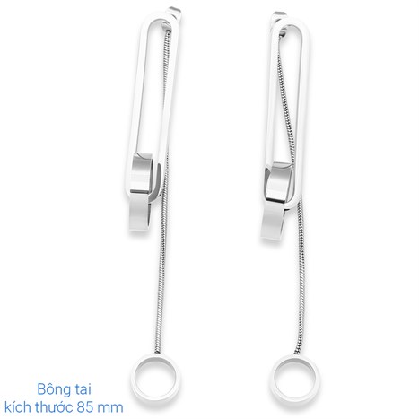 Bông Tai Hợp Kim Nữ AvaJi AVJ.E000031.00 Màu Bạc