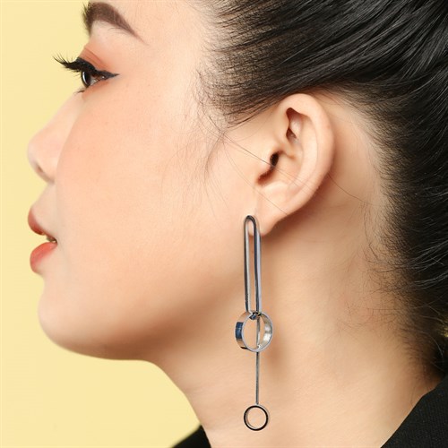Bông Tai Hợp Kim Nữ AvaJi AVJ.E000031.00 Màu Bạc