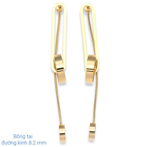 Bông Tai Hợp Kim Nữ AvaJi AVJ.E000032.00 Màu Vàng