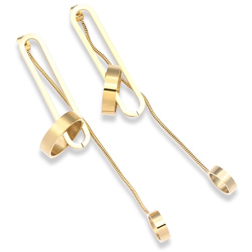 Bông Tai Hợp Kim Nữ AvaJi AVJ.E000032.00 Màu Vàng