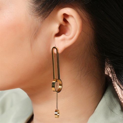 Bông Tai Hợp Kim Nữ AvaJi AVJ.E000032.00 Màu Vàng