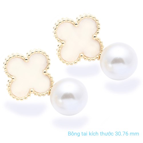 Bông Tai Hợp Kim Nữ AvaJi Ngọc Trai AVJ.E000071.00 Màu Vàng