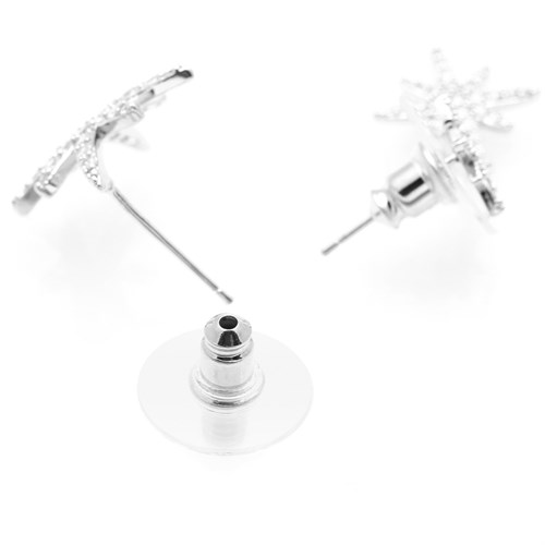 Bông Tai Hợp Kim Nữ AvaJi Đính Đá AVJ.E000072.00 Màu Bạc