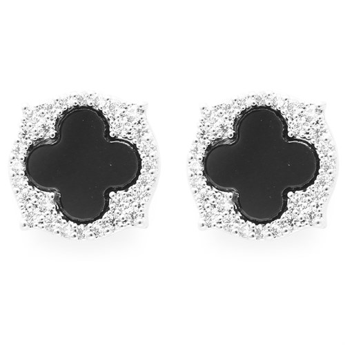 Bông Tai Hợp Kim Nữ AvaJi Đính Đá AVJ.E000074.00 Màu Bạc