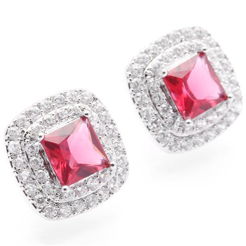 Bông Tai Hợp Kim Nữ AvaJi Đính Đá AVJ.E000075.00 Màu Bạc