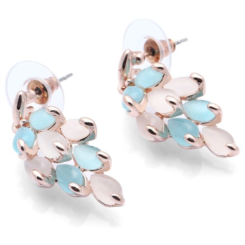 Bông Tai Hợp Kim Nữ AvaJi Đính Đá AVJ.E000076.00 Màu Vàng