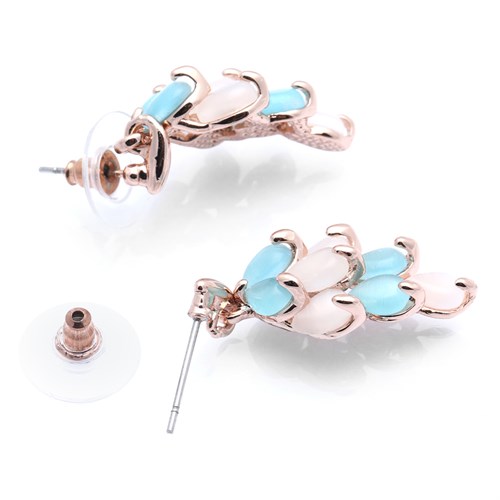 Bông Tai Hợp Kim Nữ AvaJi Đính Đá AVJ.E000076.00 Màu Vàng