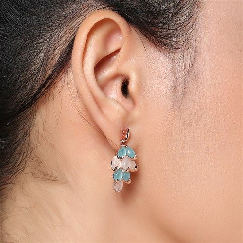 Bông Tai Hợp Kim Nữ AvaJi Đính Đá AVJ.E000076.00 Màu Vàng