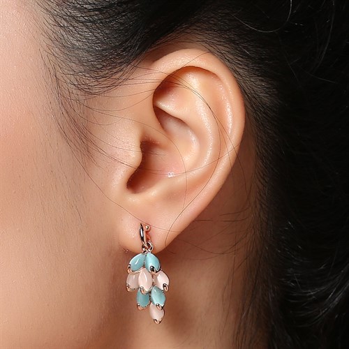 Bông Tai Hợp Kim Nữ AvaJi Đính Đá AVJ.E000076.00 Màu Vàng