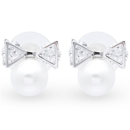 Bông Tai Hợp Kim Nữ AvaJi Ngọc Trai AVJ.E000078.00 Màu Bạc