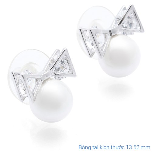 Bông Tai Hợp Kim Nữ AvaJi Ngọc Trai AVJ.E000078.00 Màu Bạc