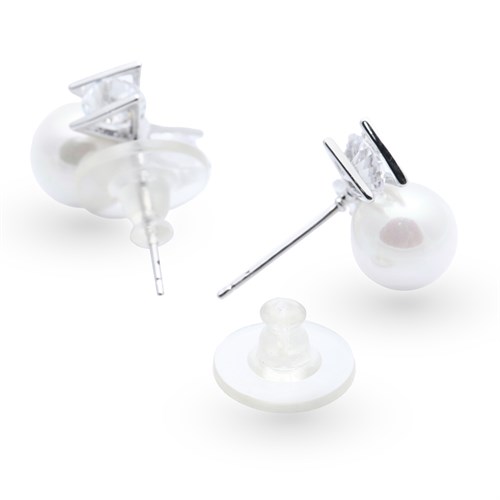 Bông Tai Hợp Kim Nữ AvaJi Ngọc Trai AVJ.E000078.00 Màu Bạc