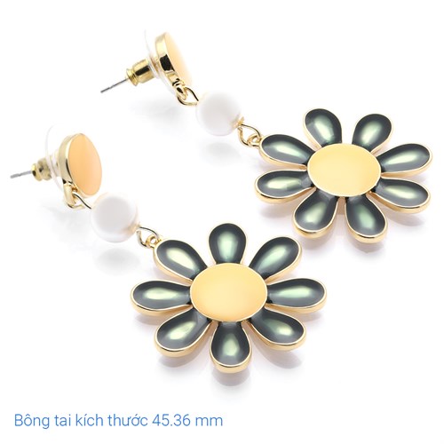 Bông Tai Hợp Kim Nữ AvaJi Ngọc Trai AVJ.E000081.00 Màu Vàng