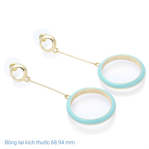 Bông Tai Hợp Kim Nữ AvaJi Đính Đá AVJ.E000082.00 Màu Vàng