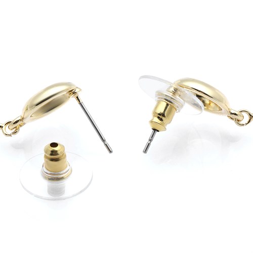 Bông Tai Hợp Kim Nữ AvaJi Đính Đá AVJ.E000082.00 Màu Vàng