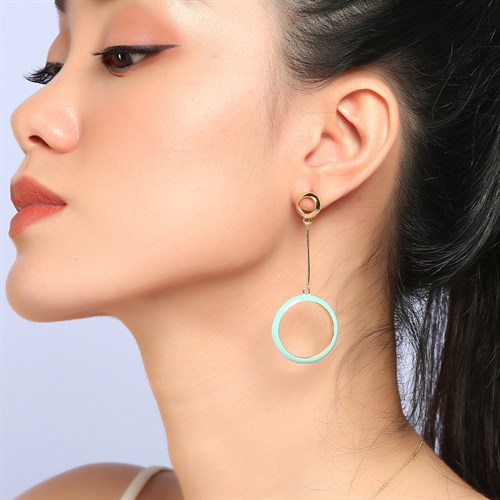 Bông Tai Hợp Kim Nữ AvaJi Đính Đá AVJ.E000082.00 Màu Vàng