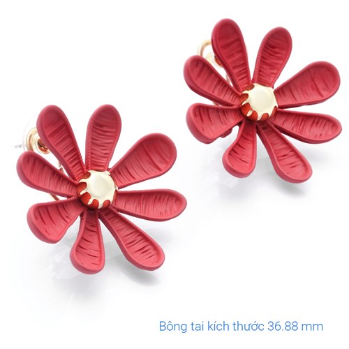 Bông Tai Hợp Kim Nữ AvaJi Đính Đá AVJ.E000096.00 Màu Vàng