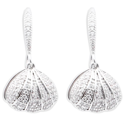 Bông Tai Hợp Kim Nữ AvaJi Đính Đá AVJ.E000083.00 Màu Bạc