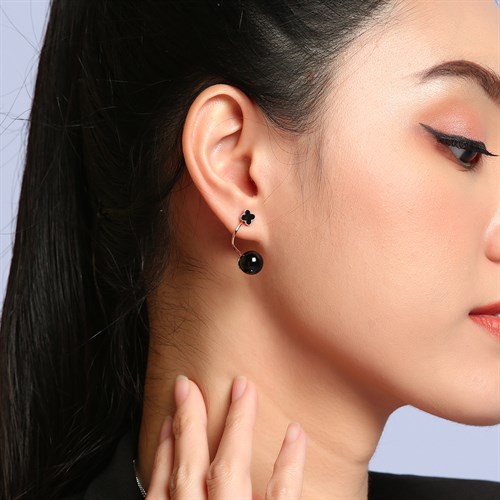 Bông Tai Hợp Kim Nữ AvaJi Đính Đá AVJ.E000085.00 Màu Vàng