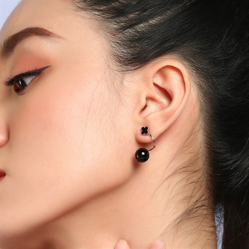 Bông Tai Hợp Kim Nữ AvaJi Đính Đá AVJ.E000085.00 Màu Vàng