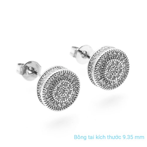 Bông Tai Hợp Kim Nữ AvaJi Đính Đá AVJ.E000087.00 Màu Bạc