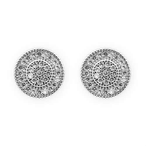 Bông Tai Hợp Kim Nữ AvaJi Đính Đá AVJ.E000087.00 Màu Bạc