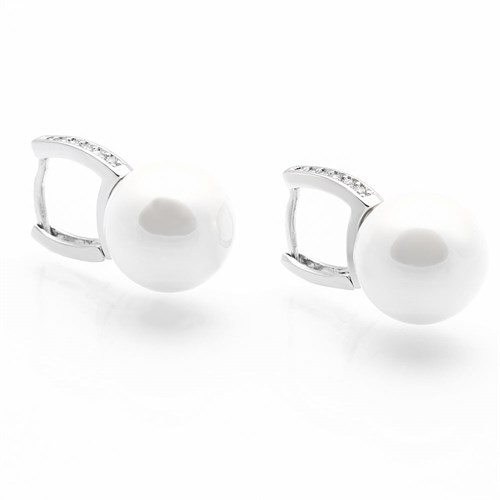 Bông Tai Hợp Kim Nữ AvaJi Ngọc Trai AVJ.E000088.00 Màu Bạc