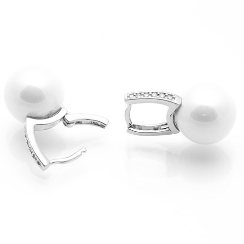 Bông Tai Hợp Kim Nữ AvaJi Ngọc Trai AVJ.E000088.00 Màu Bạc