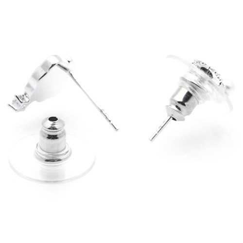 Bông Tai Hợp Kim Nữ AvaJi Đính Đá AVJ.E000090.00 Màu Bạc