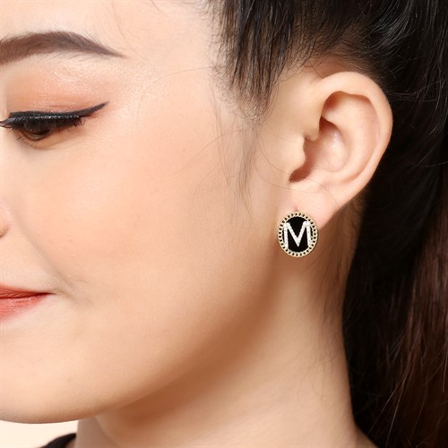 Bông Tai Hợp Kim Nữ AvaJi Đính Đá AVJ.E000003.00 Màu Vàng