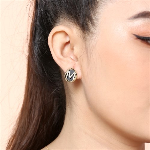 Bông Tai Hợp Kim Nữ AvaJi Đính Đá AVJ.E000003.00 Màu Vàng