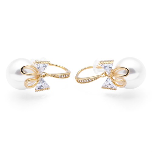 Bông Tai Hợp Kim Nữ AvaJi Đính Đá AVJ.E000006.00 Màu Vàng