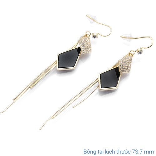 Bông Tai Hợp Kim Nữ AvaJi Đính Đá AVJ.E000012.00 Màu Vàng