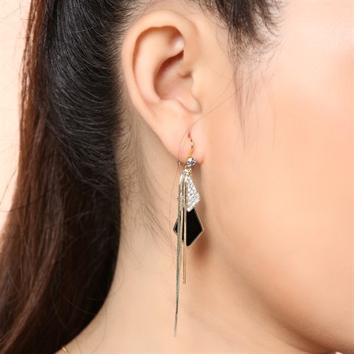 Bông Tai Hợp Kim Nữ AvaJi Đính Đá AVJ.E000012.00 Màu Vàng