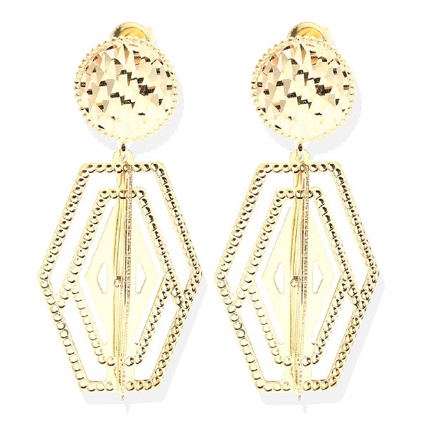 Bông Tai Bạc Nữ Đính Đá Mạ Vàng 18K AvaJi AVJ.E000100.00